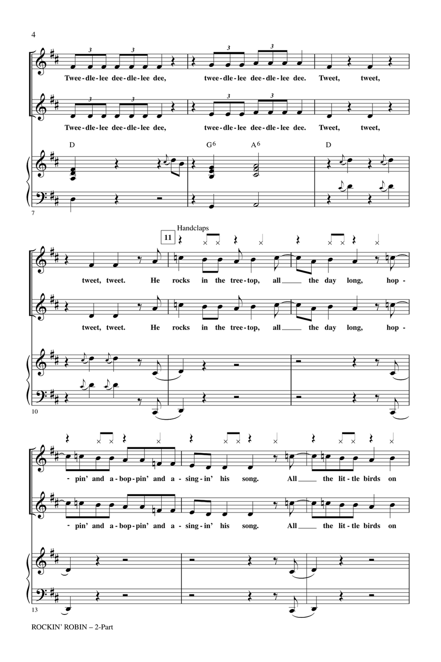 Rockin' Robin 2-Part scores gallery preview page 2