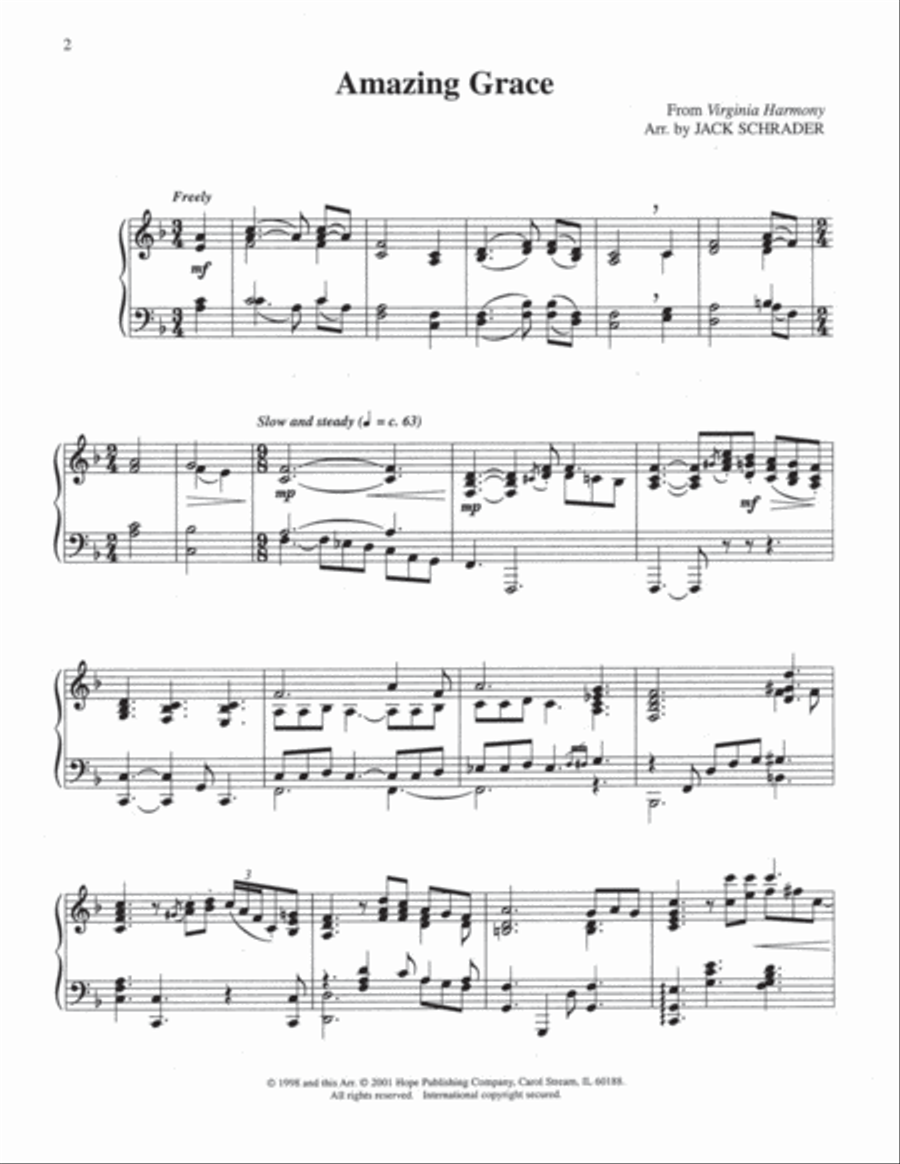 Amazing Grace Amazing Grace Piano Solo scores gallery preview page 5