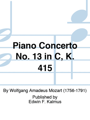 Piano Concerto No. 13 in C, K. 415