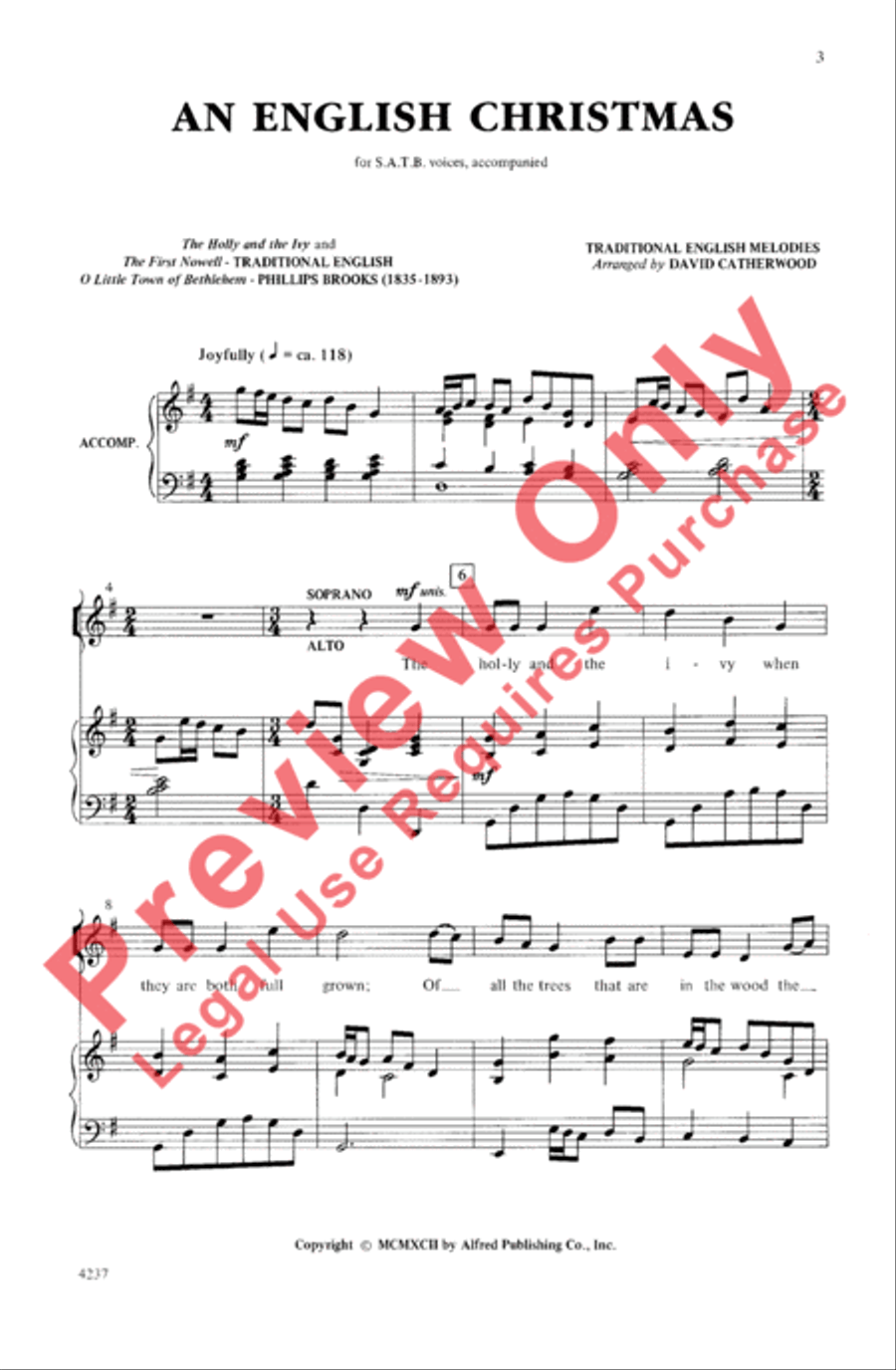 An English Christmas 4-Part scores gallery preview page 2
