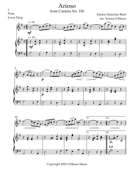 Arioso, Duet for Flute & Lever Harp image number null