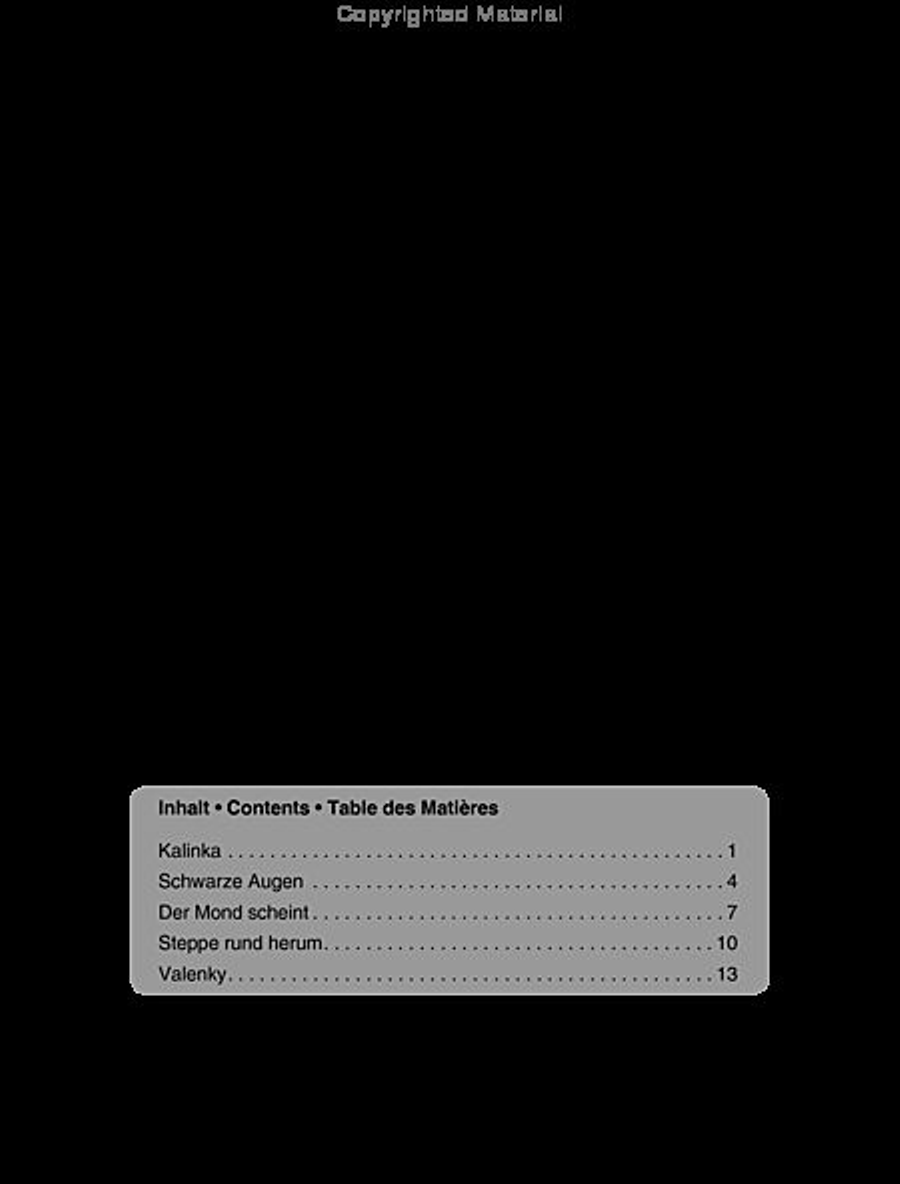 Russia - PLAY ALONG Clarinet Chamber Music scores gallery preview page 2