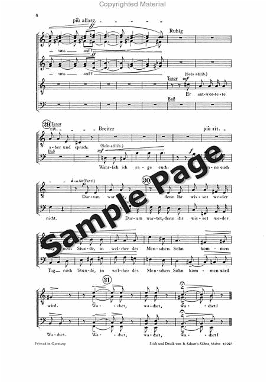 Gleichnis Von Den Torichten 4-Part scores gallery preview page 9