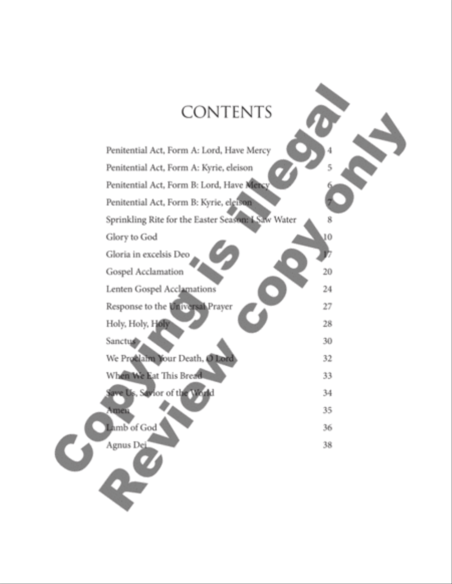 Mass of St. Luke the Evangelist 4-Part scores gallery preview page 3