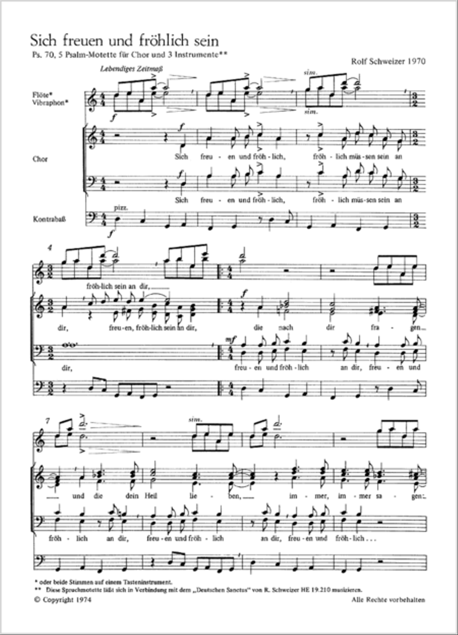 Sich freuen und frohlich sein 4-Part scores gallery preview page 2