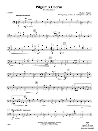 Pilgrim's Chorus (from Tannhäuser): Cello