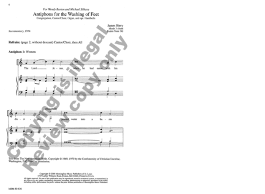 A New Commandment I Give You 4-Part scores gallery preview page 6