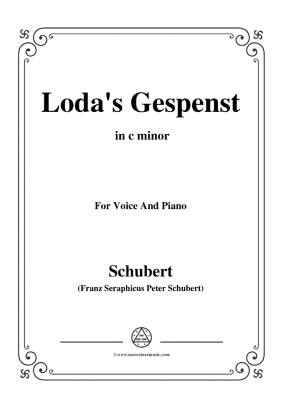 Schubert-Loda’s Gespenst,in c minor,D.150,for Voice and Piano Voice Solo scores gallery preview page 1