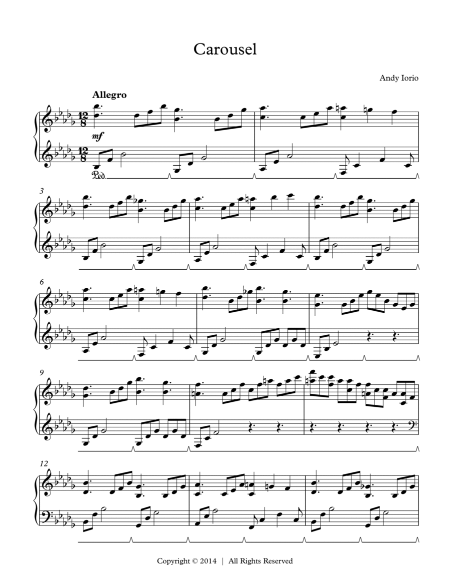 Carousel Piano Solo scores gallery preview page 1