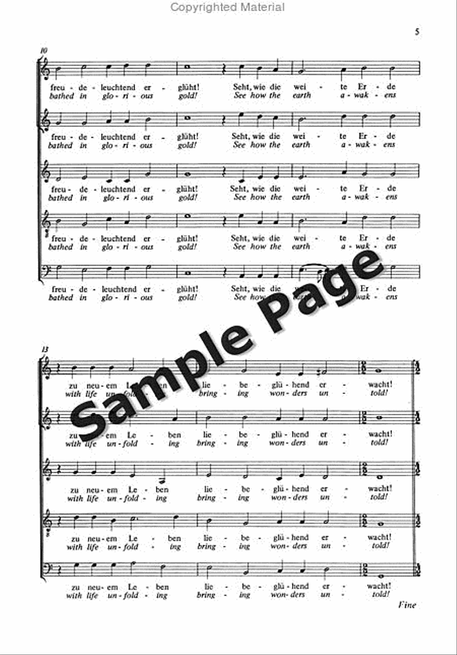 Monteverdi/orff Choere 2 Aus Orpheus Mixed Choir scores gallery preview page 6