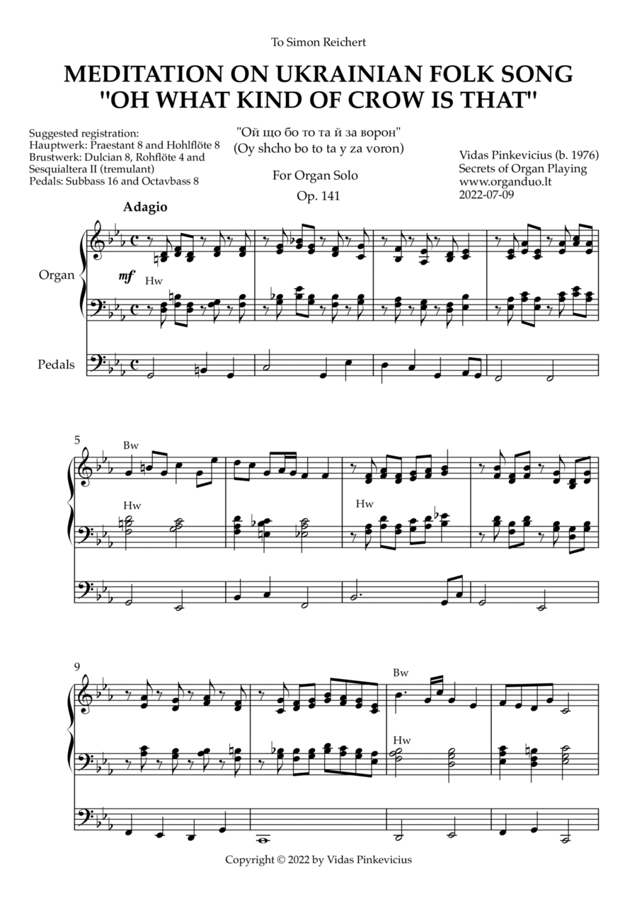 Meditation on Ukrainian Folk Song 