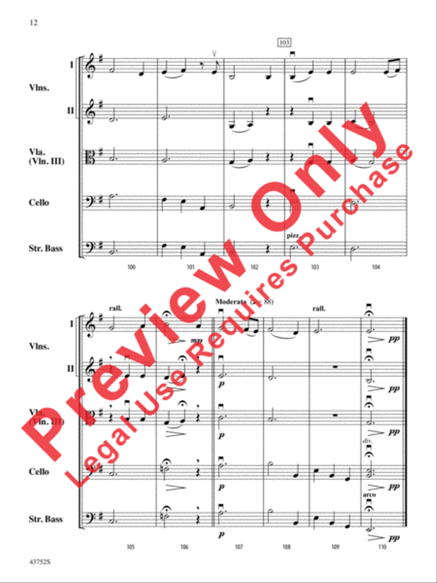 Moonlight Shadows Moonlight Shadows String Orchestra scores gallery preview page 13