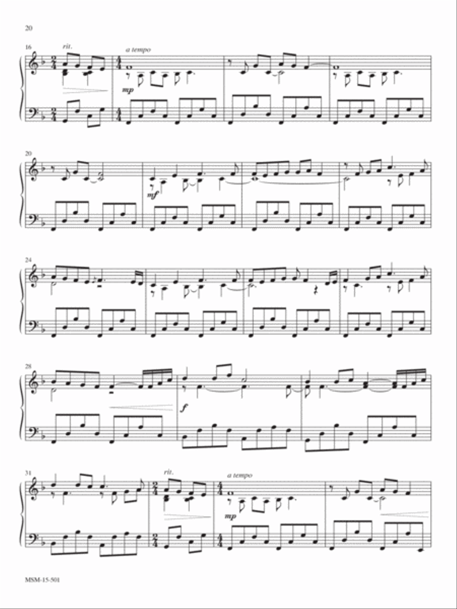 Once in Royal David’s City Piano Solo scores gallery preview page 2