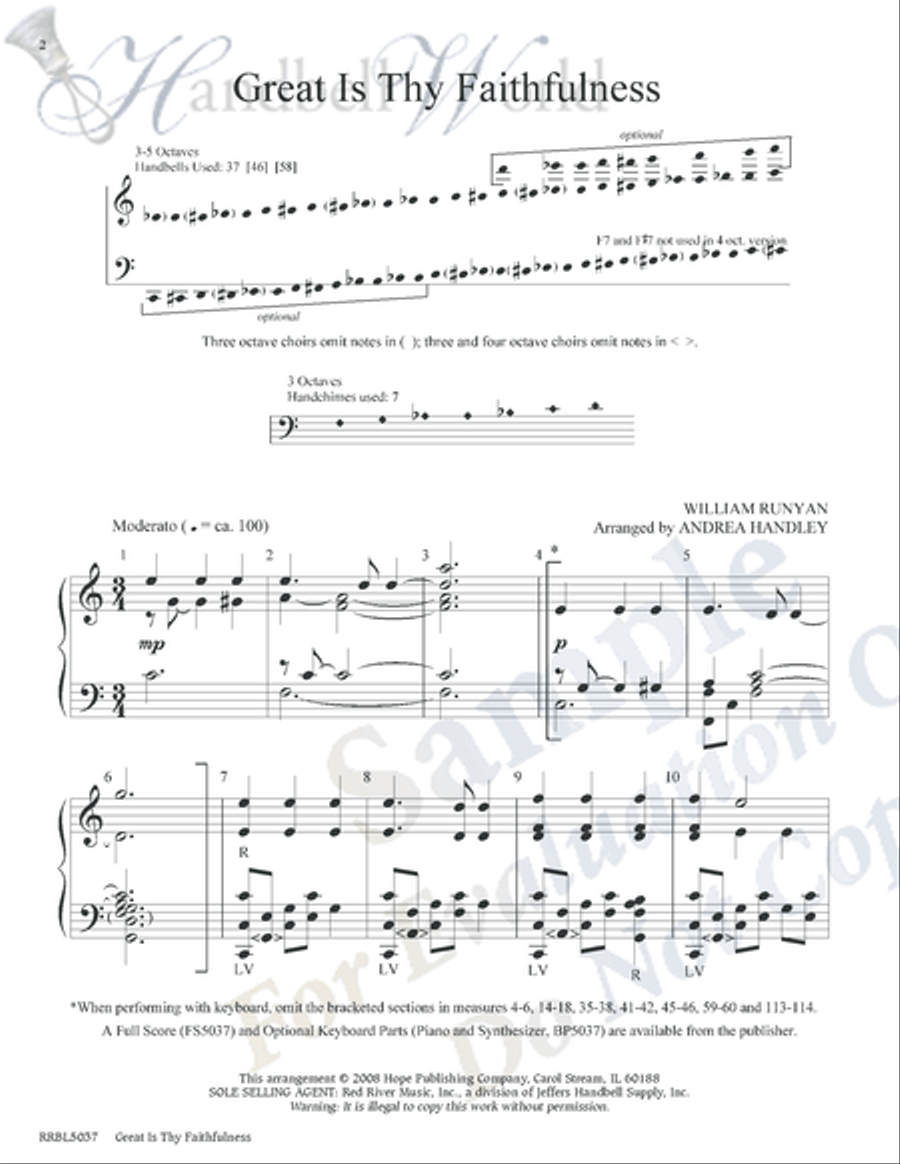 Great Is Thy Faithfulness 5-Octaves scores gallery preview page 2