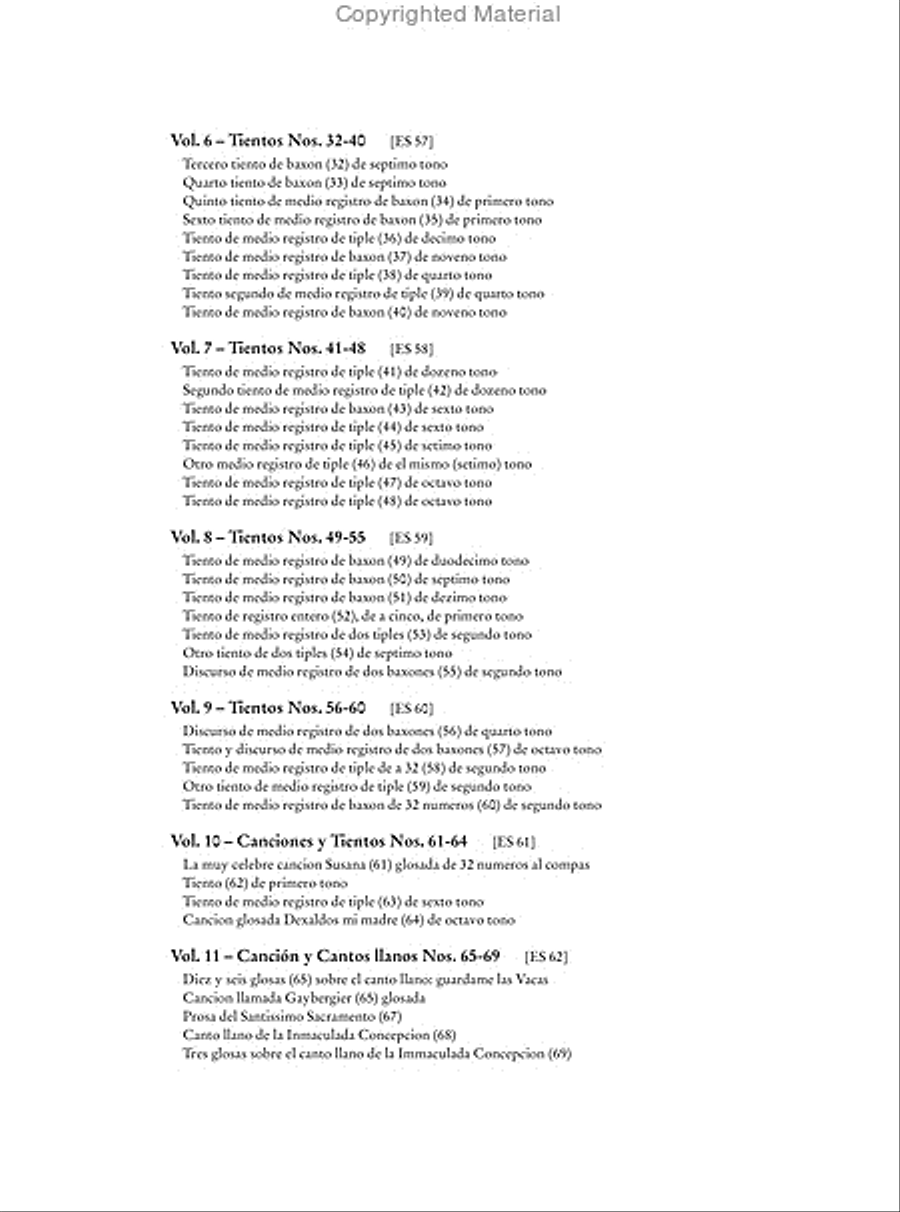 Facultad Organica (Alcalá 1626) [Edition in 11 vols.] - Vol. 8: Tientos Nos. 49-55 Organ scores gallery preview page 4