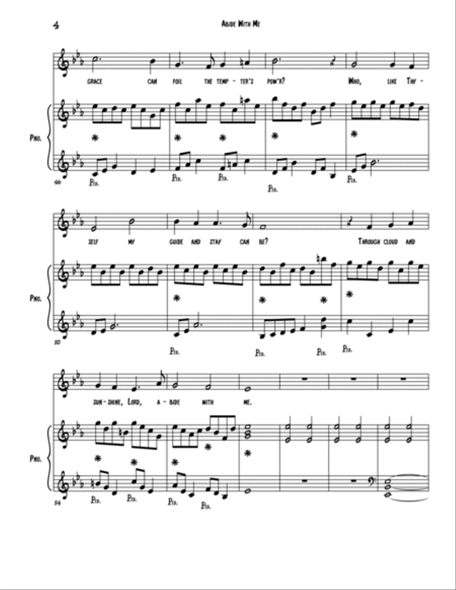 Abide With Me (high voice version) High Voice scores gallery preview page 4