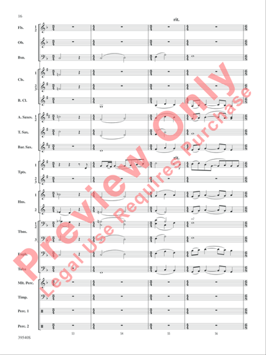 Carols from the British Isles Concert Band scores gallery preview page 17