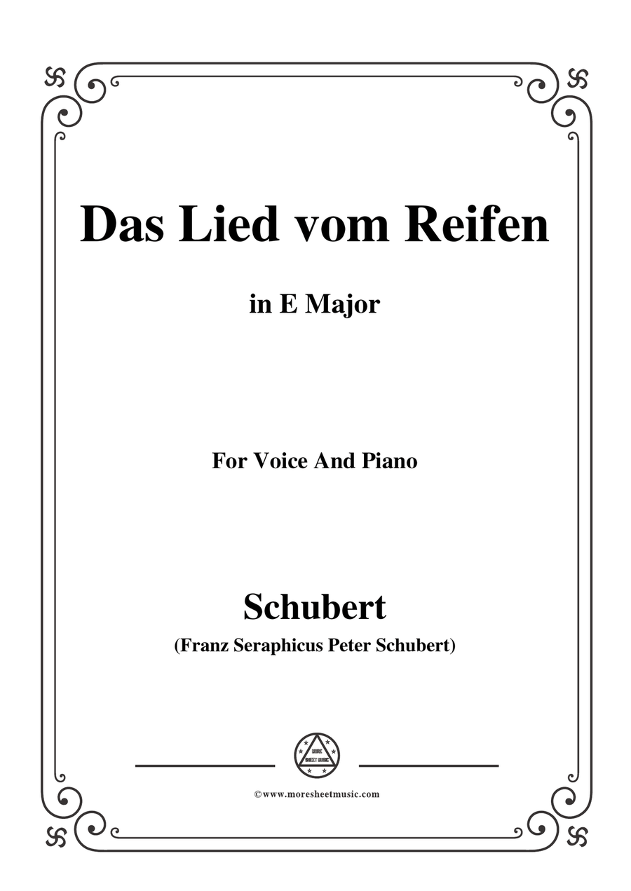 Schubert-Das Lied vom Reifen(Song of the Frost),D.532,in E Major,for Voice&Piano