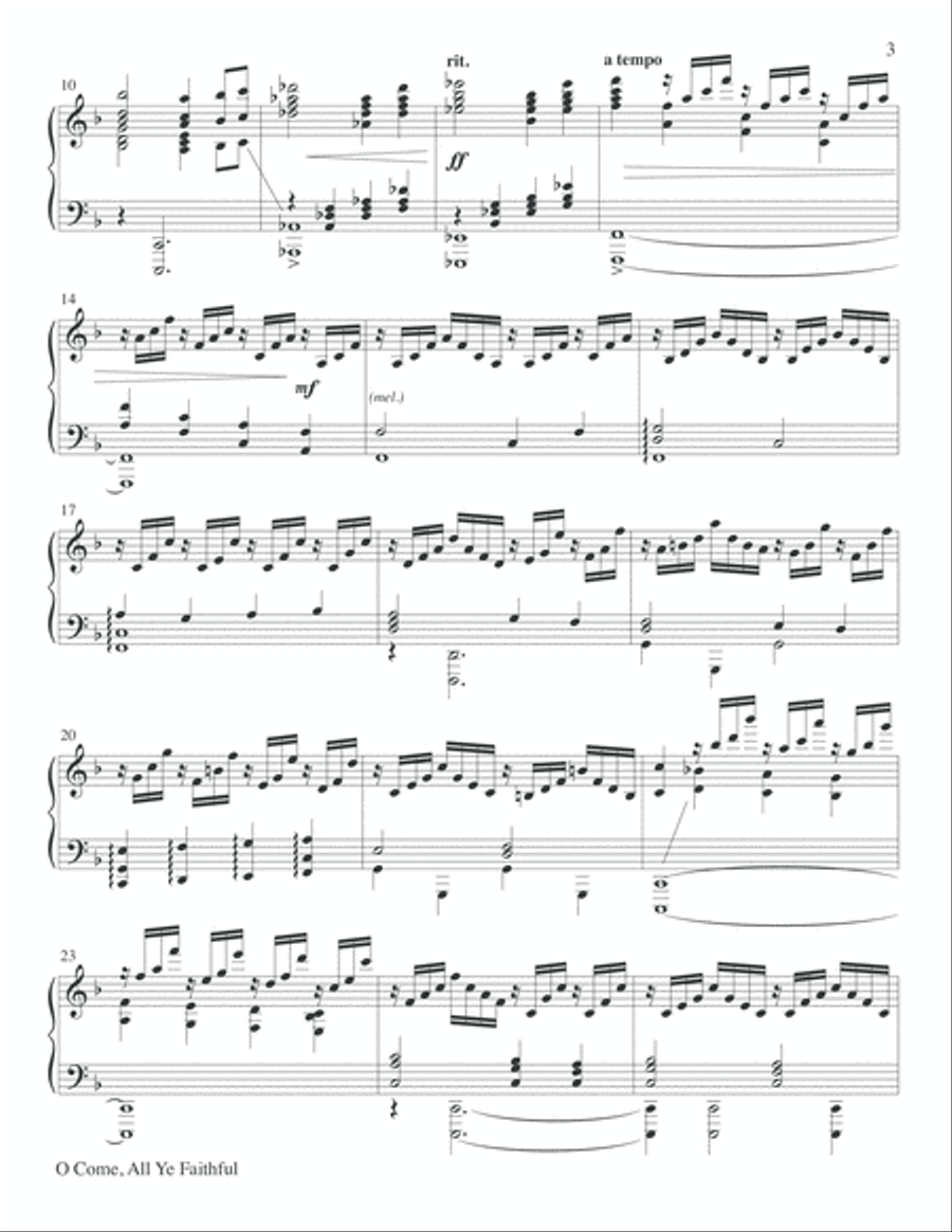 O Come All Ye Faithful 4-Part scores gallery preview page 3