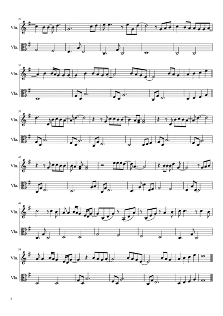 Wonderful Tonight String Duet scores gallery preview page 2