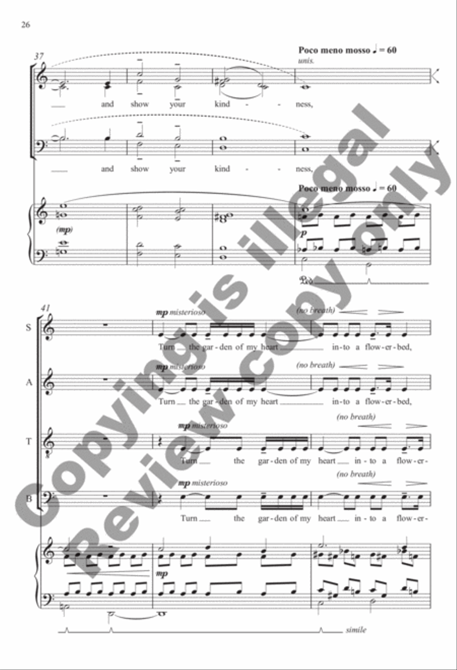 Selected Secular Choral Works of Julian Wachner 4-Part scores gallery preview page 38
