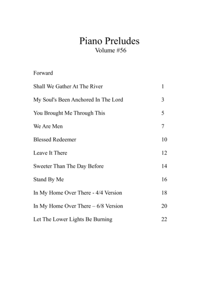 Piano Preludes Volume #56 image number null