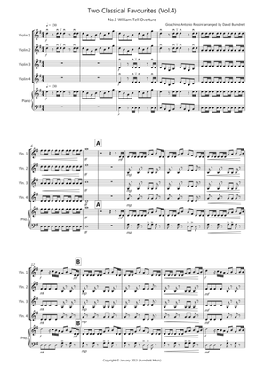 2 Classical Favourites for Violin Quartet (volume four)