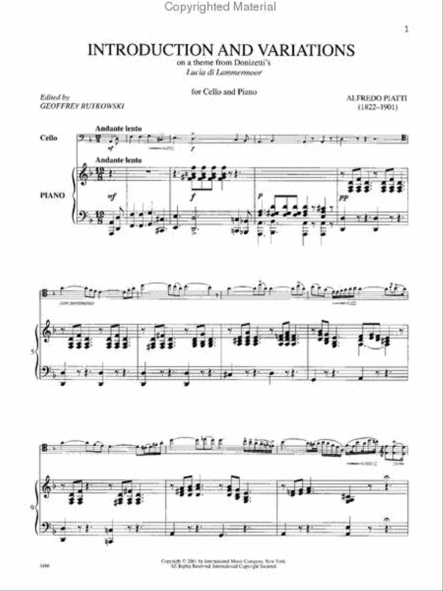 Introduction And Variations On A Theme From Donizetti'S Lucia Di Lammermoor Piano Accompaniment scores gallery preview page 2