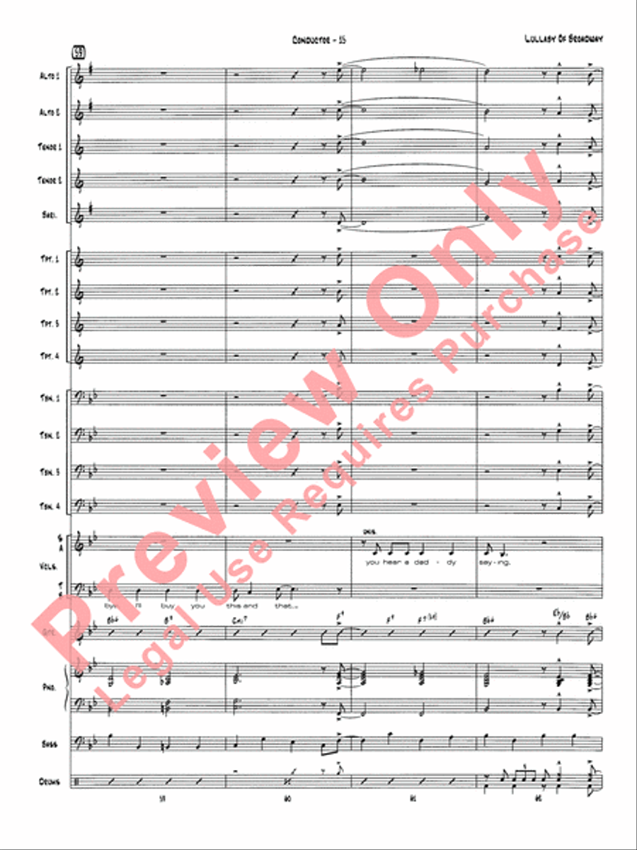 Lullaby of Broadway Jazz Ensemble scores gallery preview page 18