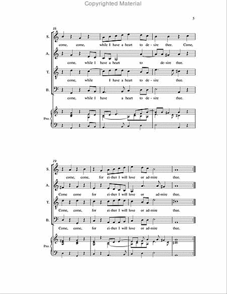 Three Dowland Part Songs 4-Part scores gallery preview page 4