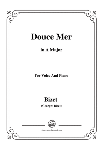 Bizet-Douce Mer in A Major,for voice and piano image number null