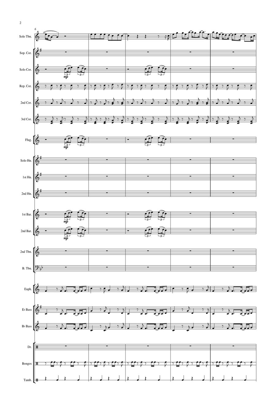 The Lazy Song Brass Band scores gallery preview page 5