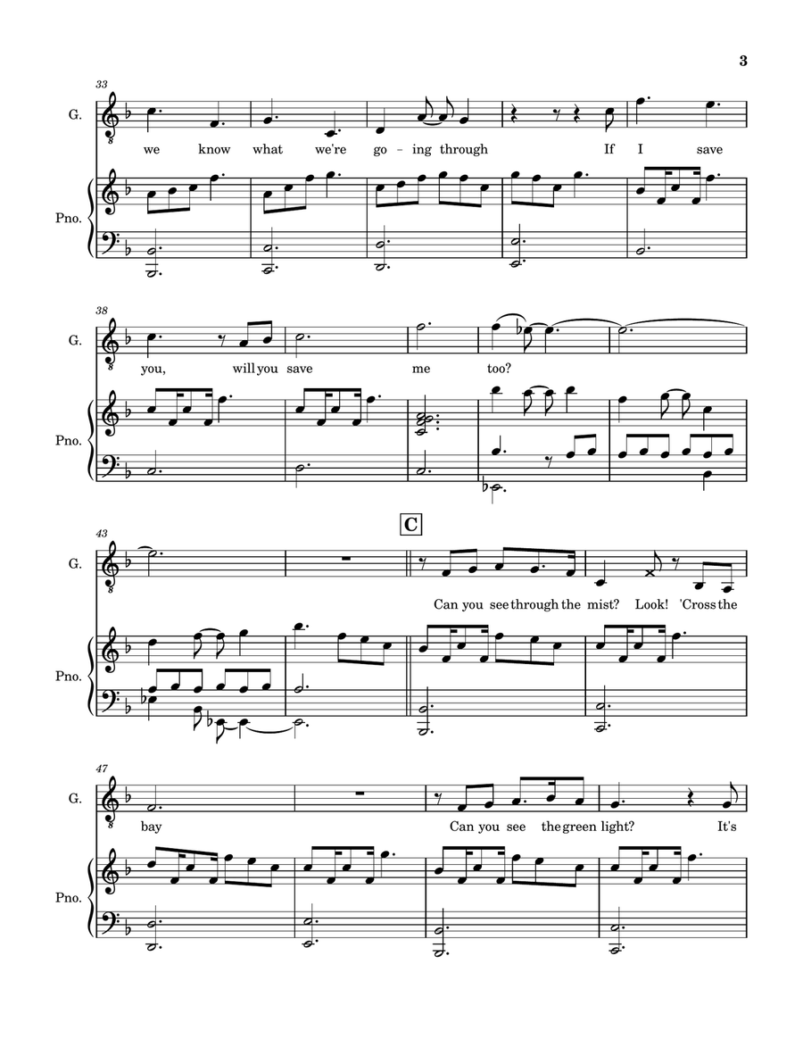 My Green Light Tenor Voice scores gallery preview page 3