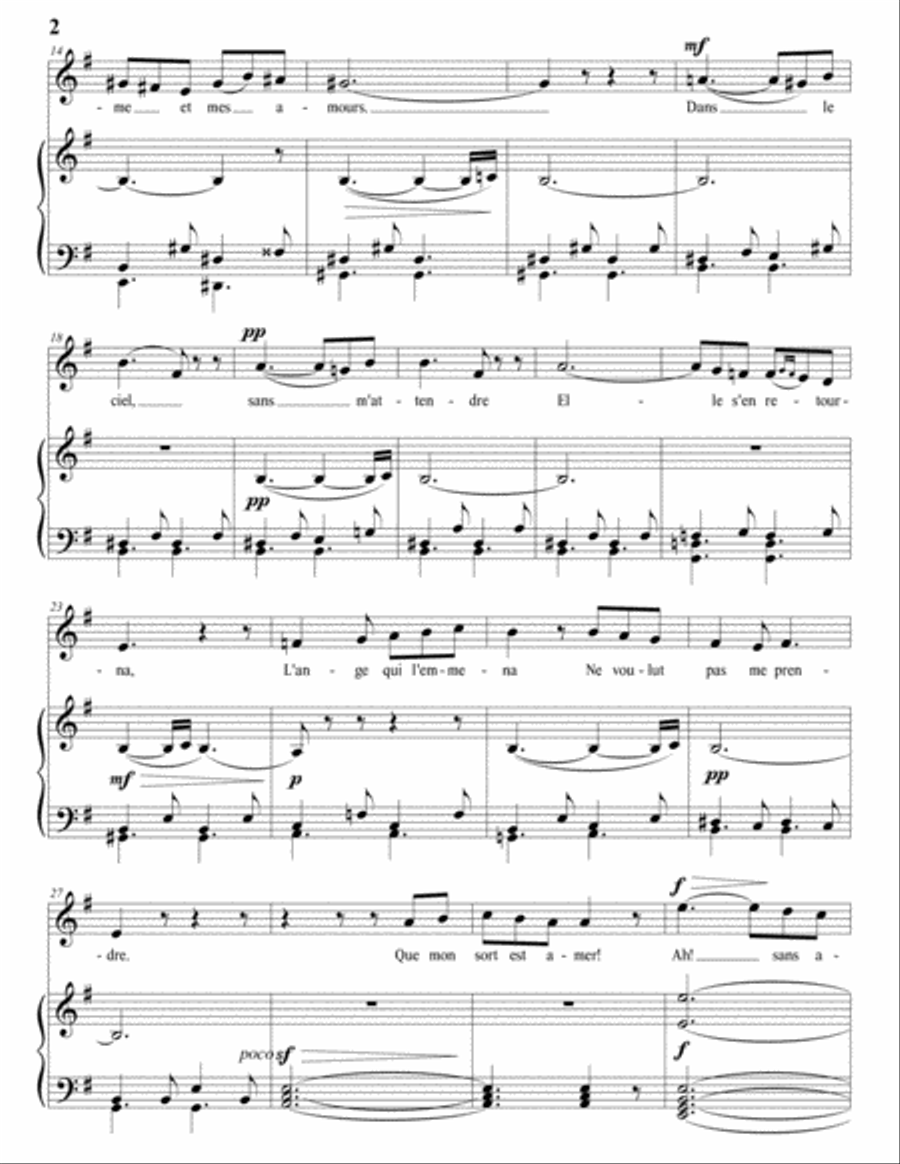 BERLIOZ: Sur les lagunes, Op. 7 no. 3 (transposed to E minor) Voice scores gallery preview page 3