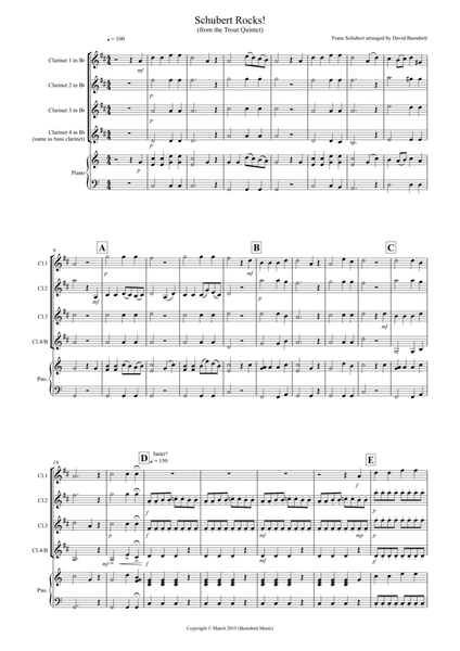 Schubert Rocks! for Clarinet Quartet image number null