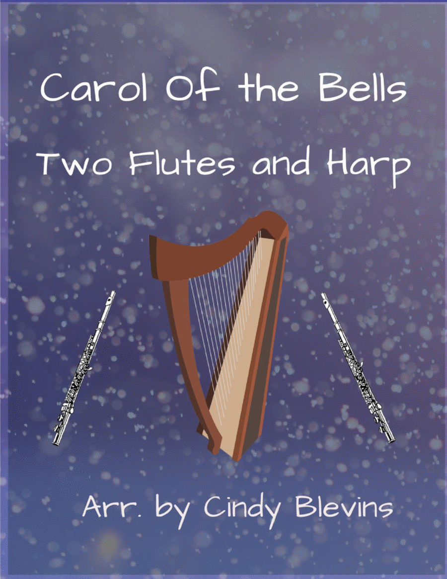 Carol Of the Bells, Two Flutes and Harp Flute Duet scores gallery preview page 1
