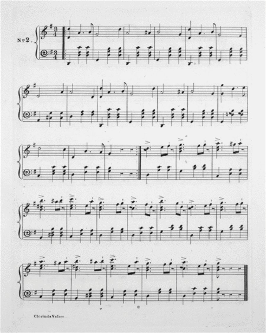 Clorinda. Valses Piano Solo scores gallery preview page 4