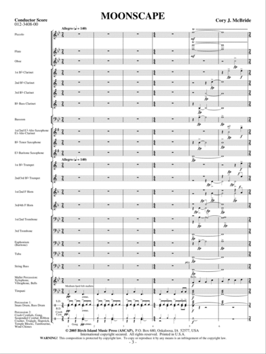 Moonscape Moonscape Concert Band scores gallery preview page 2