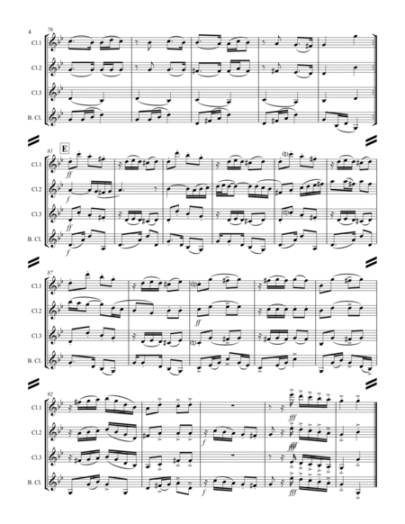 La Cumparsita (Tango) (for Clarinet Quartet) image number null