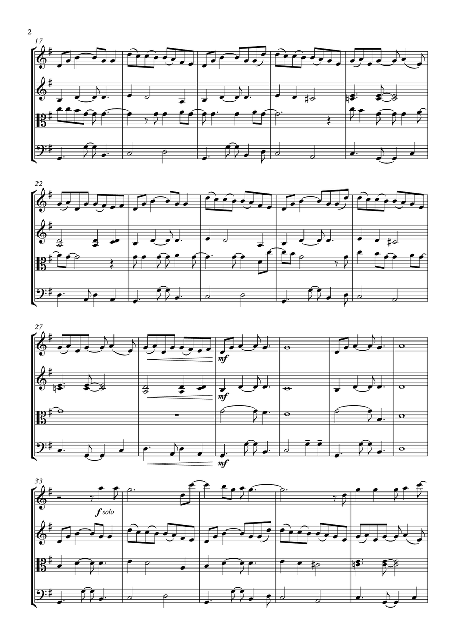 Nightswimming String Quartet scores gallery preview page 2