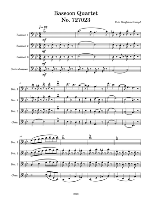 Bassoon Quartet No. 727023