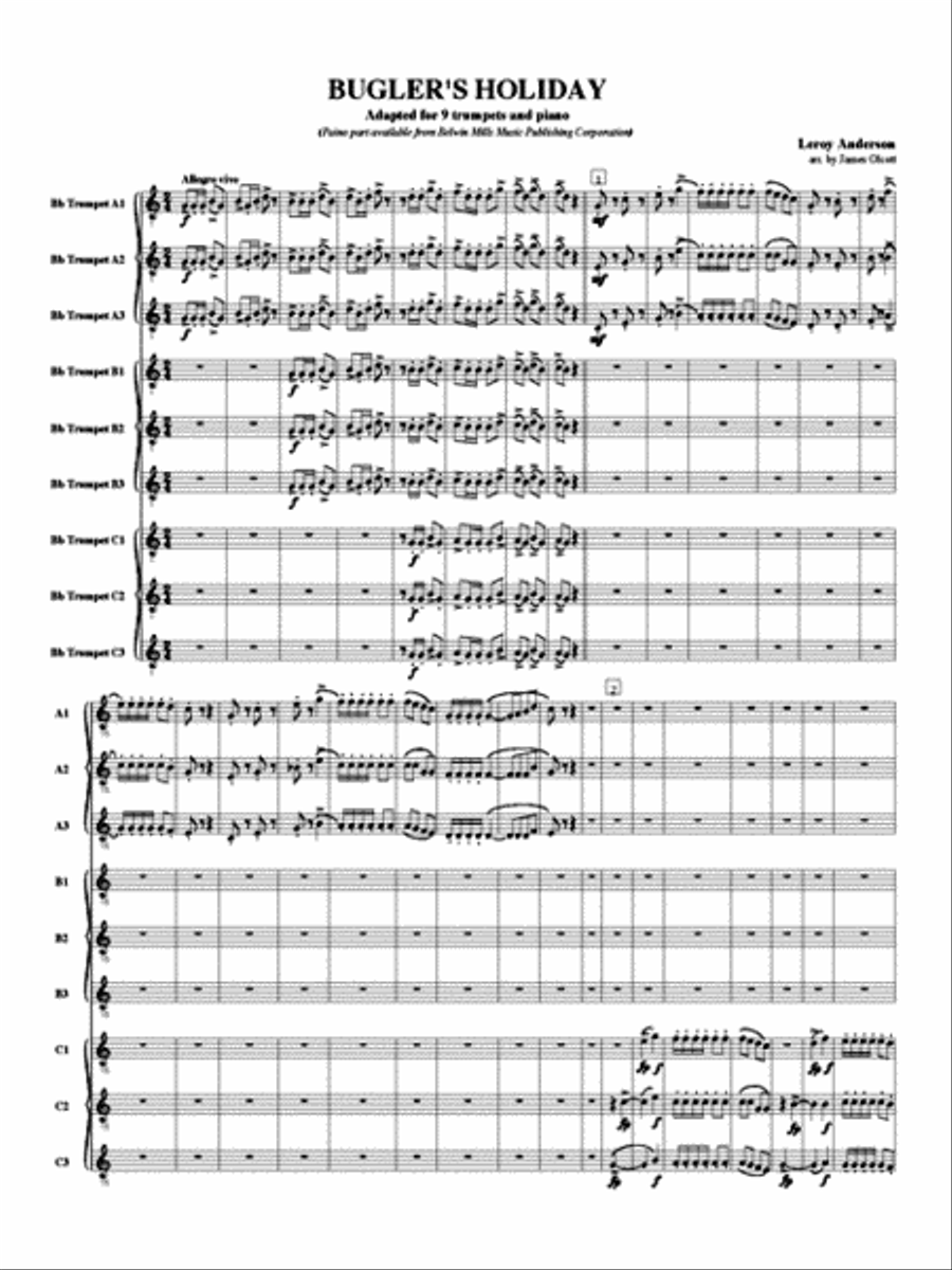Bugler's Holiday Small Ensemble scores gallery preview page 2