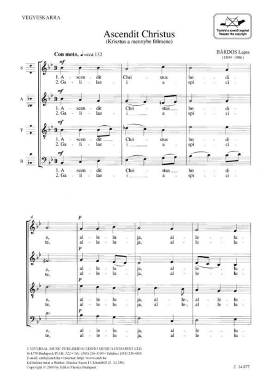 Ascendit Christus 4-Part scores gallery preview page 3