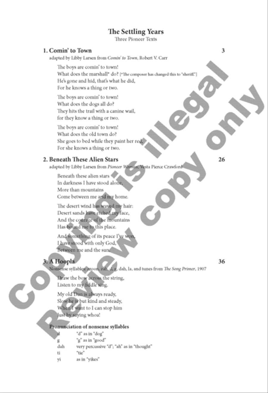 The Settling Years 4-Part scores gallery preview page 2