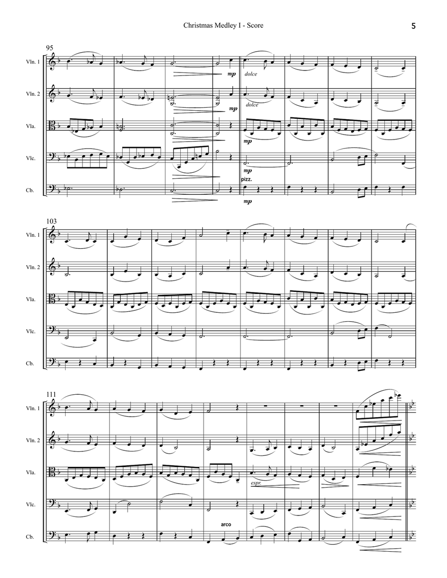 A Christmas Medley String Orchestra scores gallery preview page 5