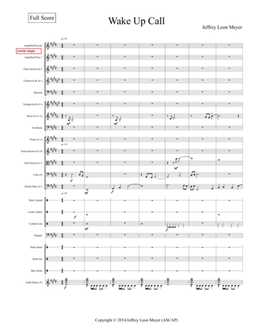 Wake Up Call Concert Band scores gallery preview page 1