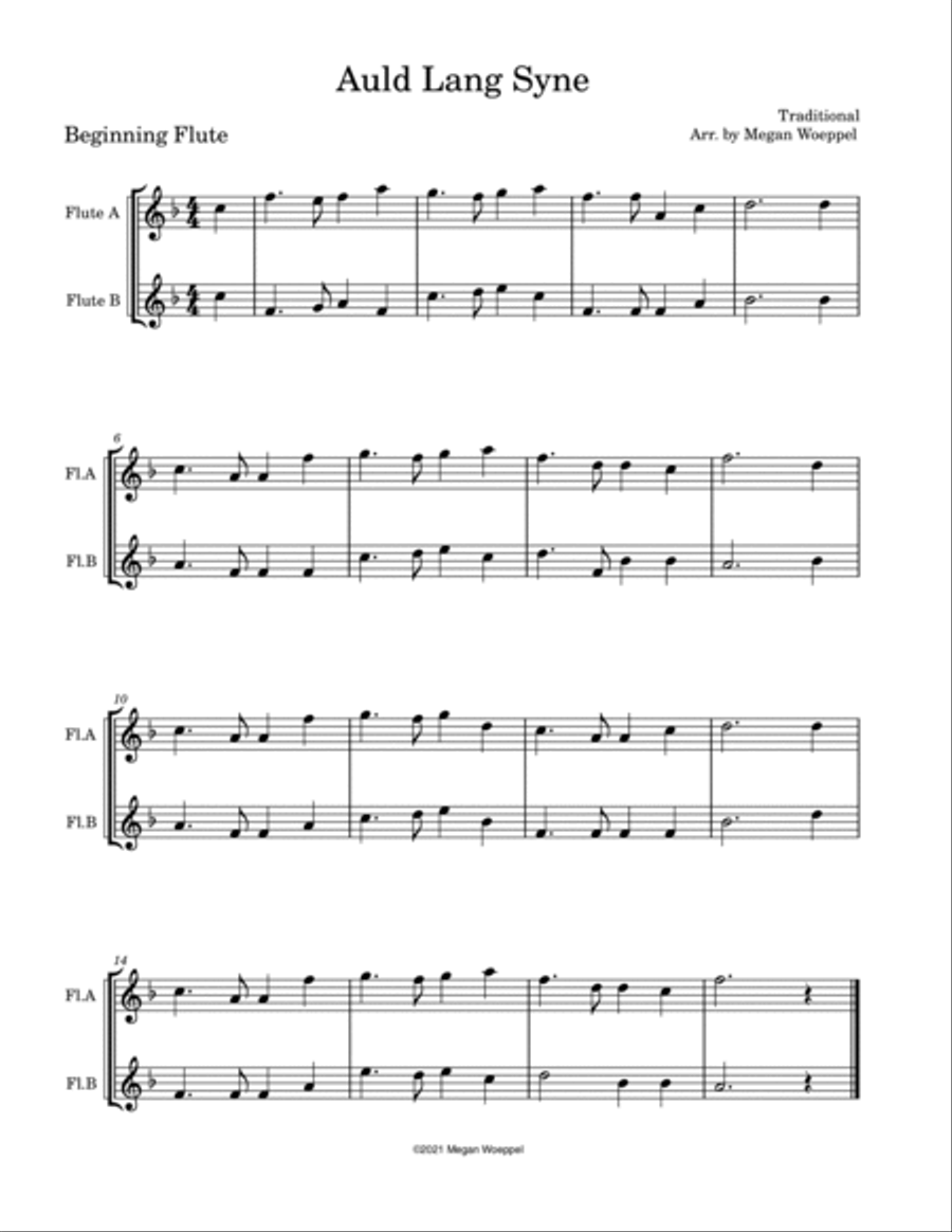Easy Holiday Duets - Flute Flute Duet scores gallery preview page 4