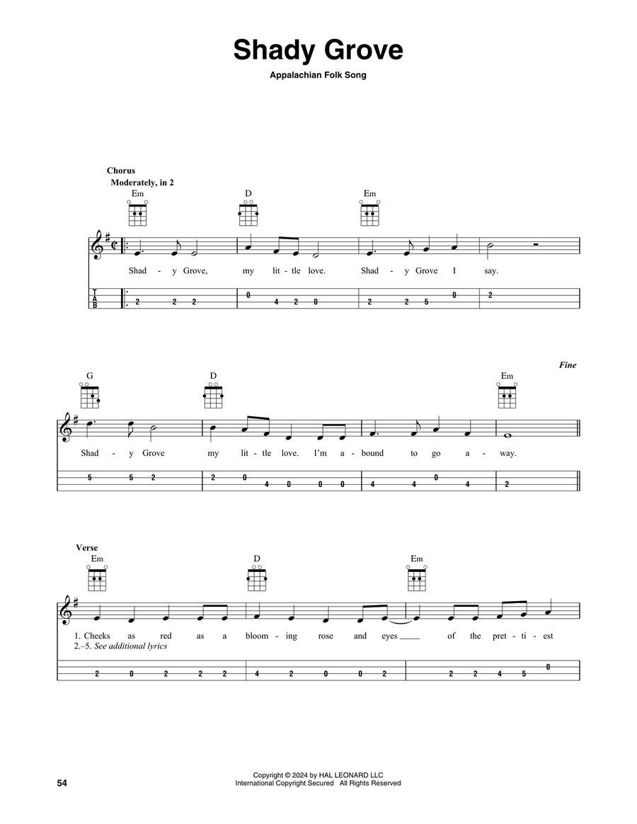 Shady Grove Mandolin scores gallery preview page 1