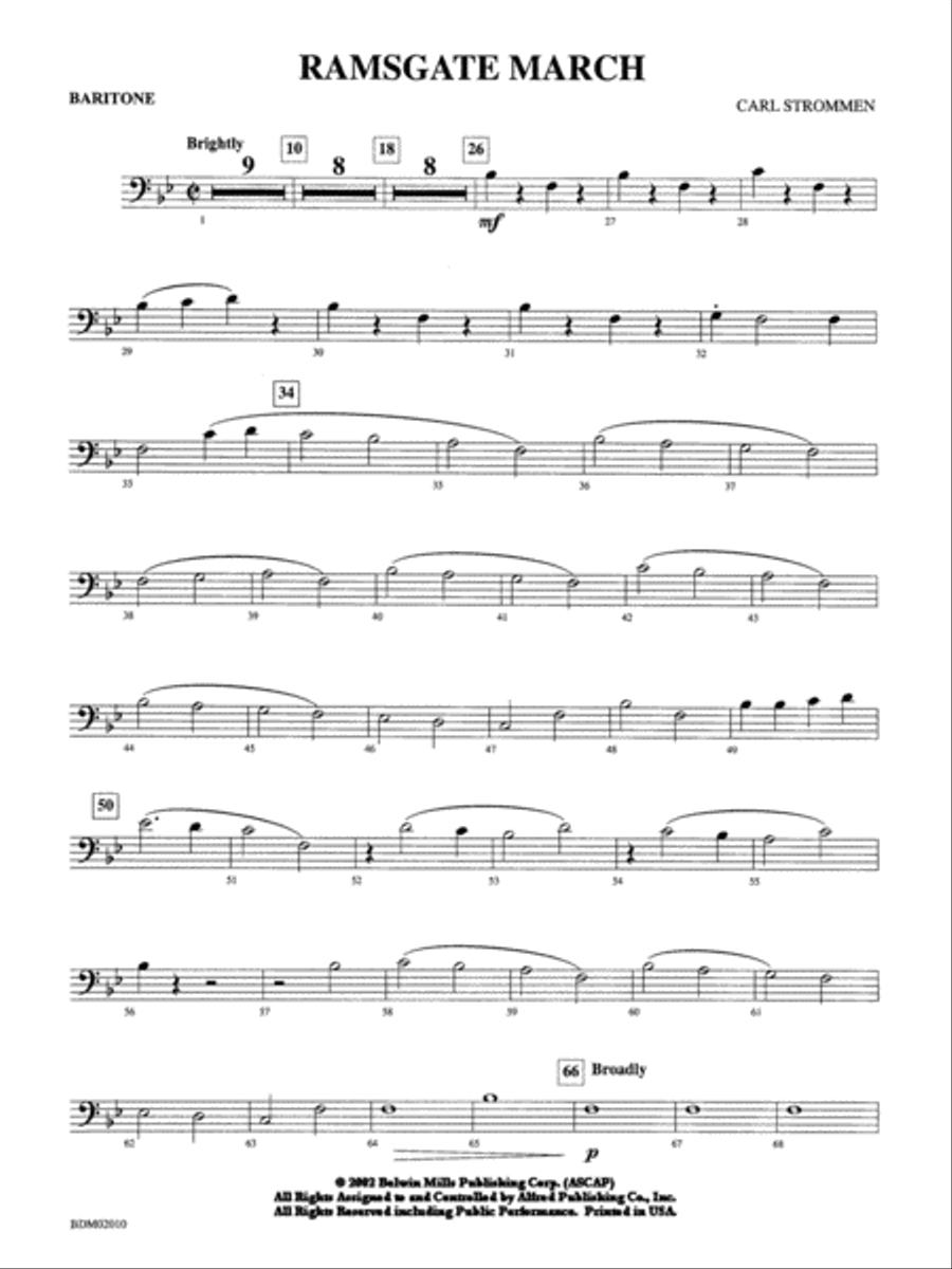 Ramsgate March: Baritone B.C. Concert Band scores gallery preview page 1