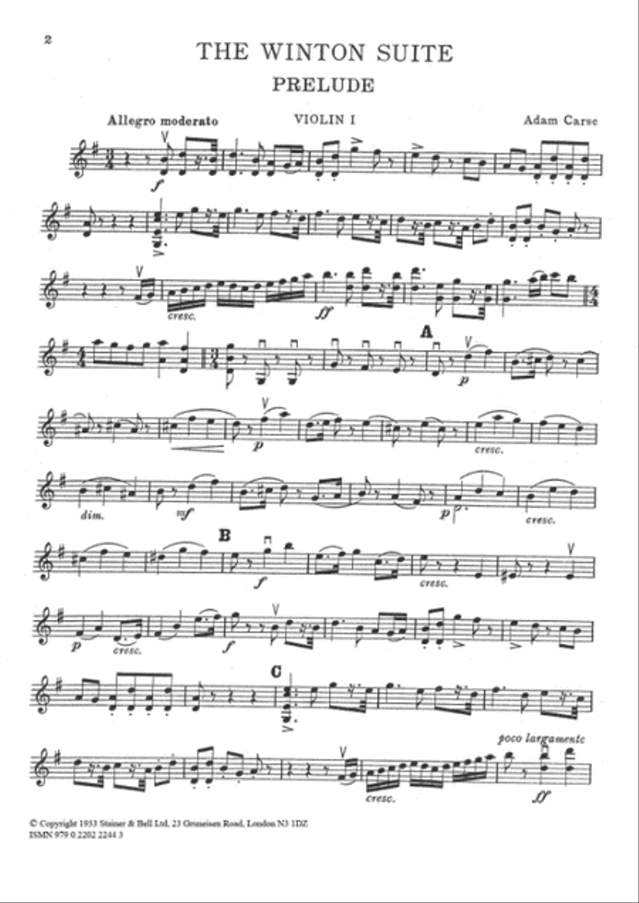 The Winton Suite. Set of Parts (4.4.3.3.2) String Orchestra scores gallery preview page 2